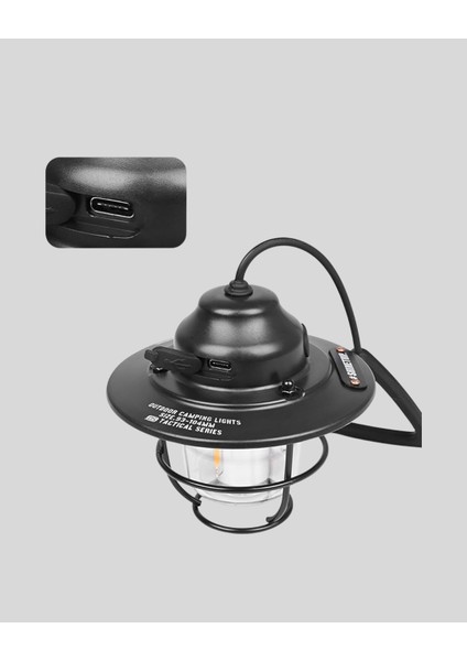 Taşınabilir Retro Çam Konisi Kamp Lambası Gece Işığı Su Geçirmez - ME001W-51UMY1 fırsatları