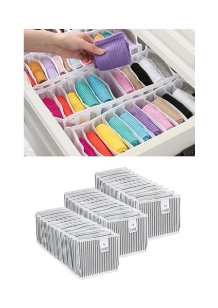 Çekmece Içi Akordiyon Bölmeli Bez Düzenleyici Organizer, 10 Gözlü Kumaş Katlanabilir (2) fiyatları