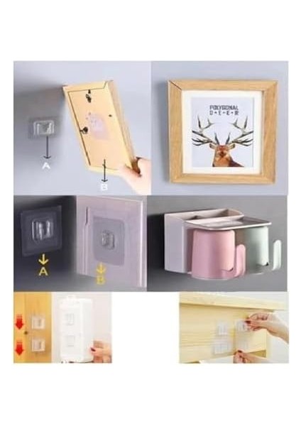 Geçmeli Klips Eşya Sabitleme Askısı 5 Set