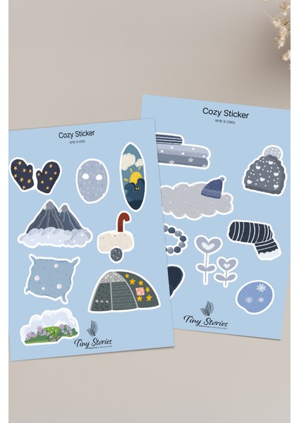 Cozy Temalı Sticker Seti - 6 Adet / Ajanda, Defter,bullet Journal,scrapbook fiyatları
