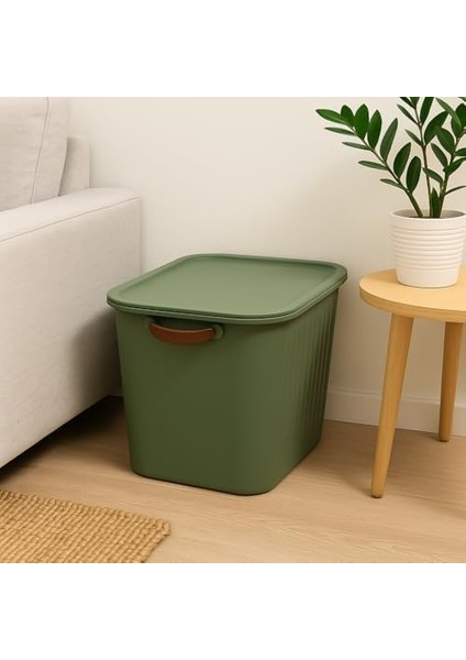 20LT Kapaklı Organizer Kutu – Dayanıklı Plastik Saklama Kutusu, Yan Kulplu, Renkli Büyük Boy Depolama Kutusu (40X30X25CM) (Renk Stok Durumuna Göre Gönderilir) fiyatları