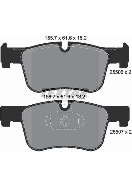 2550601 Fren Balatası On Bmw F20 F21 F30 F31 F32 F33 F36 34118855002