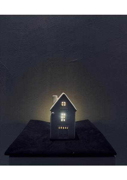 Cafe" Yazılı Minimalist Seramik Ev Mumluk – 17X10X7 cm Dekoratif Aydınlatma fiyatları