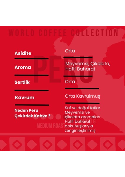 Peru Dünya Kahvesi 250 Gr. modelleri