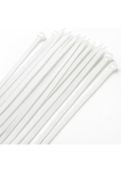 Kelepçe Seti 100 Adet Beyaz - Naylon Kablo Bağı 37 cm (3,6 mm Kalınlık)