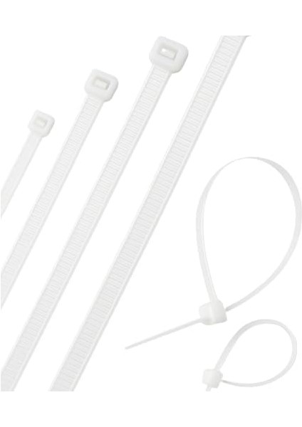 Kelepçe Seti 100 Adet Beyaz - Naylon Kablo Bağı 37 cm (3,6 mm Kalınlık) fiyatları