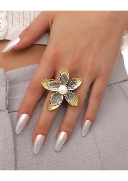 Inci Detaylı Vintage Çiçek Yüzük modelleri