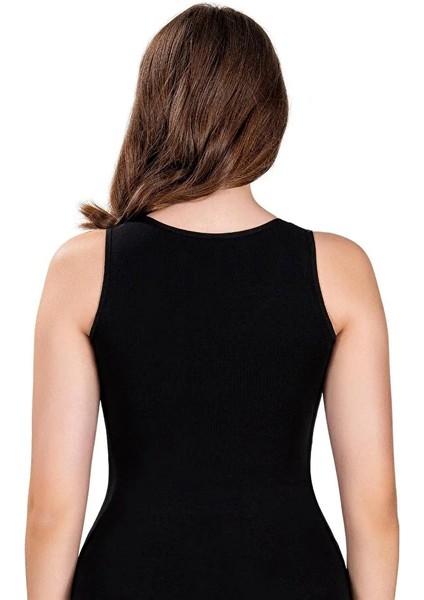 Kadın 6'lı Siyah Geniş Askılı Likralı Atlet fiyatları