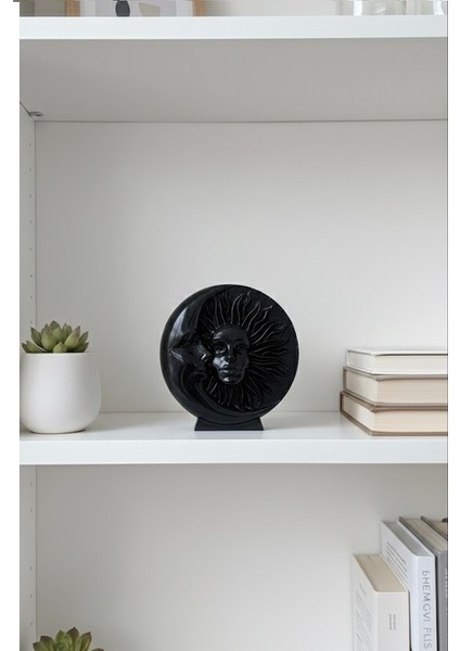 Ay & Güneş Biblo – Dekoratif Masa Üstü Figür - Ev, Ofis, Aksesuarı