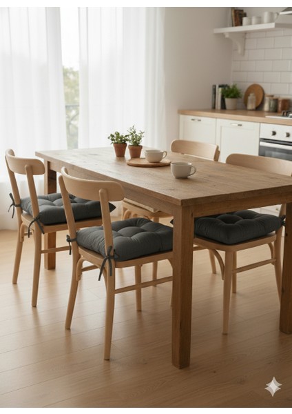 40X40 cm Bağcıklı Sandalye Minderi - Dekoratif Yumuşak Mutfak, Bahçe ve Balkon Minderi modelleri