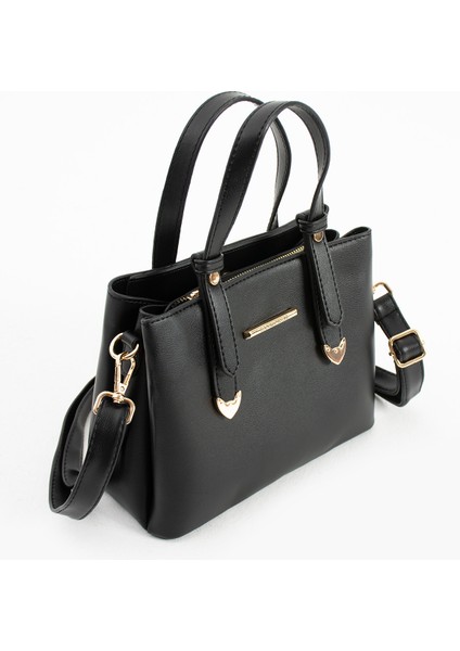 Kadın Uzun Askılı 4 Bölmeli Gold Aksesuarlı Sade Şık Omuz ve El Çantası indirimleri