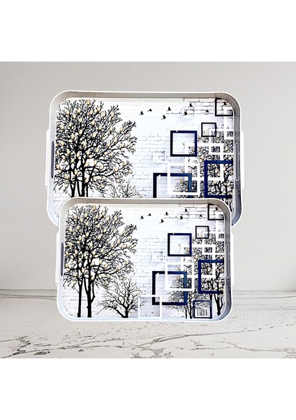 Tepsi Plastik Büyük Küçük Boy Ikili Tepsi Çay Kahve Tepsi sunum tepsisi modelleri