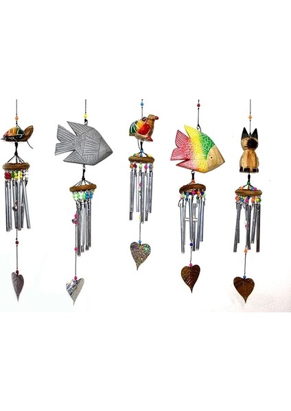 Üstü Ahşap Altı Metallı Rüzgar Çanı No:1/1