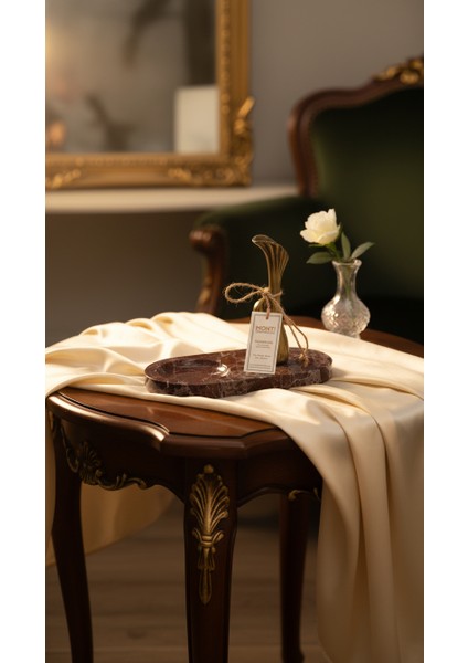 El Yapımı Mermer Taşlı Bronz Obje