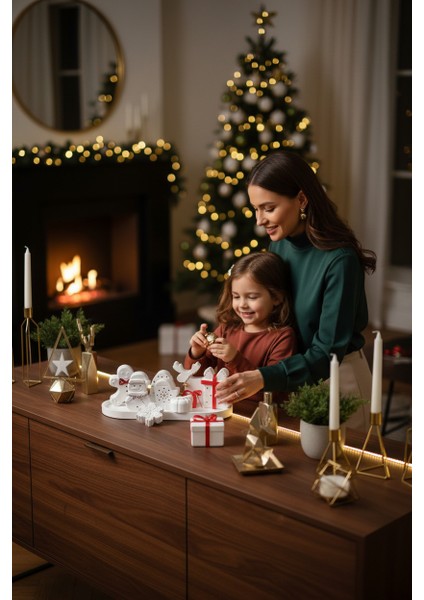 Dekoratif Beton Yılbaşı Setleri, Yeni Yıl Dekoru, Figür, Biblo, Obje, Yılbaşı Ağacı Süsü fiyatları