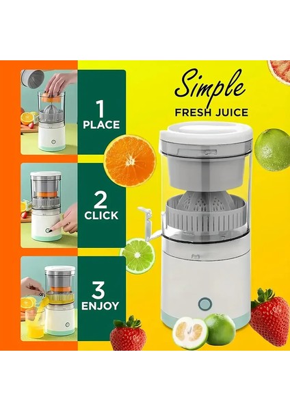 Kablosuz Taşınabilir Şarjlı Narenciye Sıkacağı Portakal Meyve Sıkacağı