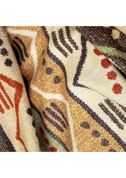 Softmicro Etnik Desenli Mikrofiber Koltuk Örtüsü ve Şalı, Kaymaz 180X220 cm fiyatları