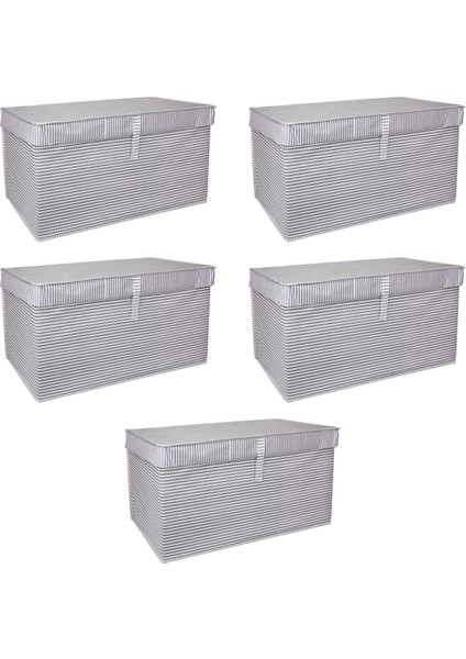 Çok Amaçlı Düzenleyici Kutu Organizer Cırt Cırtlı Hurç Mega Plus Boy 40CM x 30CM x 70CM (5 Adet)