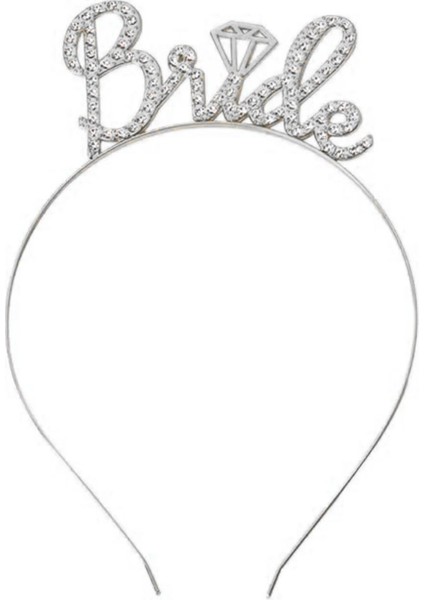 Bfs Gümüş Renkli Taşlı “bride” Gelin Tacı – El Yazısı Yazı Tipiyle modelleri