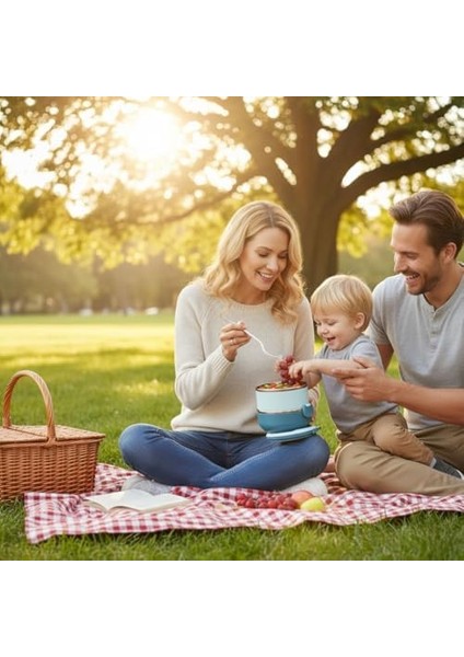 Paslanmaz Çelik 2 Katlı Yemek Termosu, 1.4 Lt Çelik ve Plastik Dış Yüzey, Beslenme Kabı, Öğle Yemeği Kutusu, Çatal Kaşık Bölmeli, Isı Koruyucu, Sızdırmaz, Okul, Ofis, Piknik Için Ideal (Mavi) fiyatları