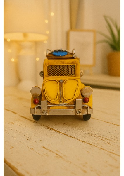 Dekoratif Sarı Metal Araba Çerçeveli ve Kumbaralı fiyatları