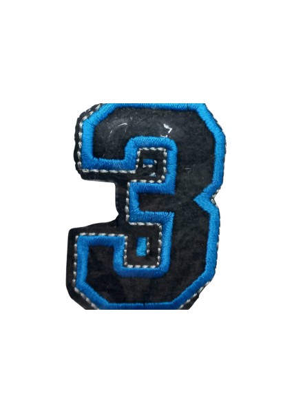 Aplike Ütü Ile Yapışan 3 Rakamı Arma 2,5x4 cm