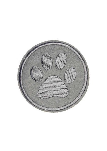 Aplike Ütü Ile Yapışan Gri Pati Arma 5 cm