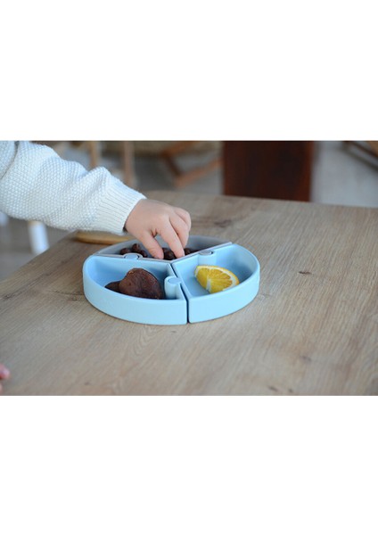 Puzzle Mama Tabağı Mineral Blue Powder Grey (3 Adet) fiyatları