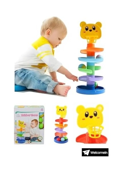 Oyuncak Gökkuşağı Kule Oyunu 0-3 Yaş Yenidoğan Eğitici Öğretici Gelişim Oyuncakları modelleri