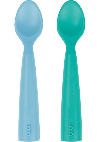Nam Nam 2li Silikon Mama Kaşığı Mavi-Yeşil (4 Adet)