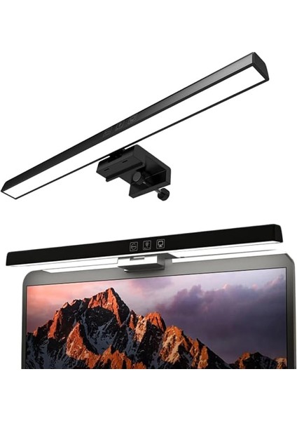 LED Monitör Işığı, 3 Renk Sıcaklığı (3000K-6500K), Göz Korumalı, Yansımasız, USB Bilgisayar Ekran Lambası 30CM modelleri