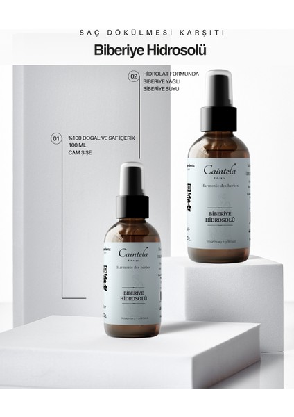 Biberiye Suyu 100 ml - Saç Dökülmesi Önleyici, Saç Güçlendirici Özellikli %100 Doğal ve Saf Hidrosol fiyatları