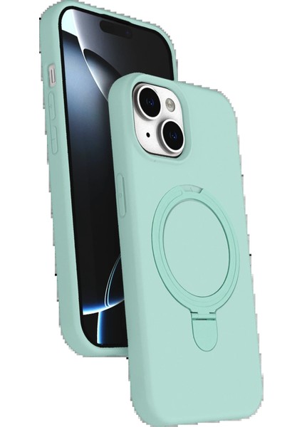 Apple iPhone 14 Regal Magsafe Standlı Kapak - Su YEŞILI-(5796) - ME001W-51F1Z6