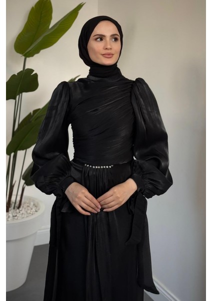 Cleane Beli Taşlı Ja Jan Abiye Siyah fiyatları