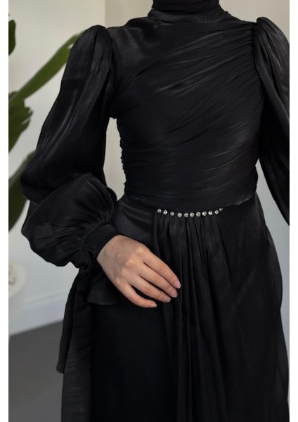 Cleane Beli Taşlı Ja Jan Abiye Siyah modelleri