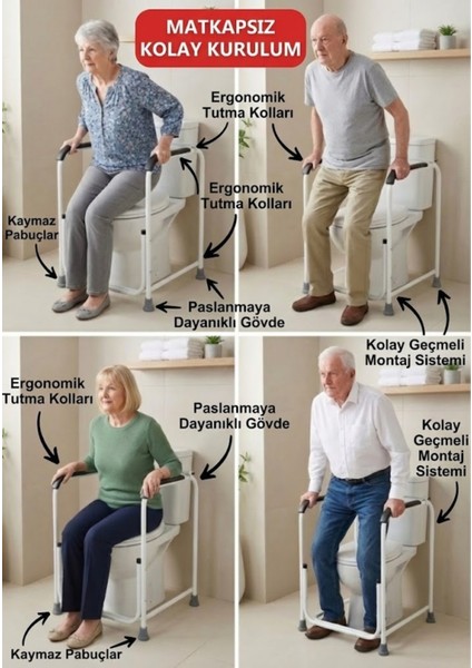 Tuvalet Kalkış Destek Aparatı modelleri