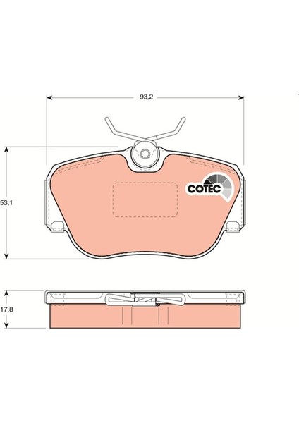 GDB817 Fren Balatası On Mercedes W201 83>93 A0004209120