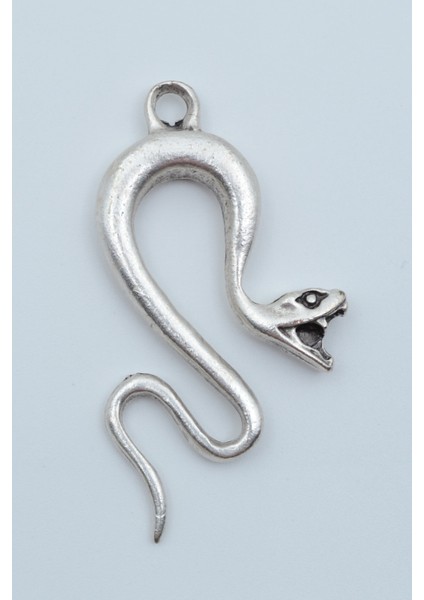 Yılan Gümüş Kaplama Kolye Ucu