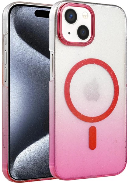 Apple iPhone 15 Plus Glossy Magsafe Kapak - PEMBE-(5796) - ME001W-51E6K5