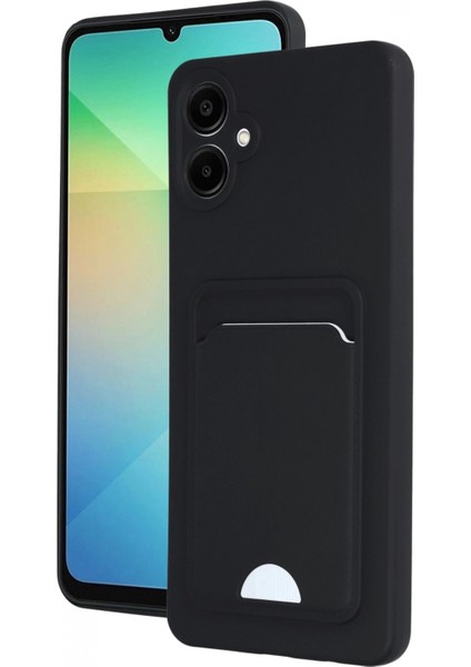 Samsung Galaxy A06 Kılıf Kelvin Kartvizitli Silikon - Siyah