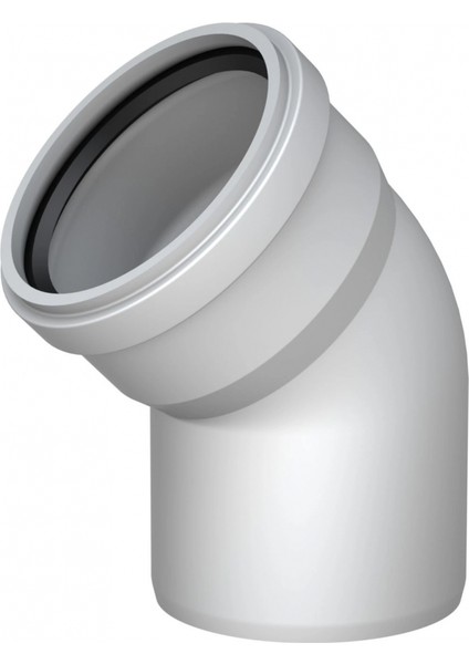 Pvc Atık Su Borusu 45 Derece 125 mm 10 Adet
