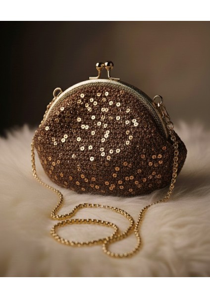 ✨ El Yapımı Işıltı Pullu Örgü Portföy Çanta ✨