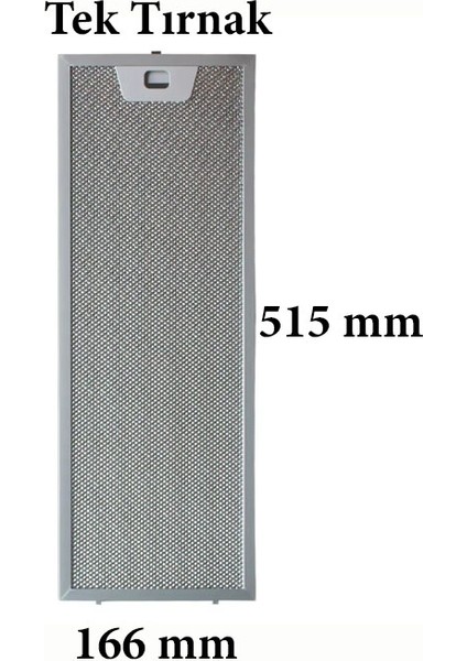 Hood Flexa Am/x A6 Ankastre Aspiratör Davlumbaz Için Alüminyum Yağ Filtresi 166X515MM