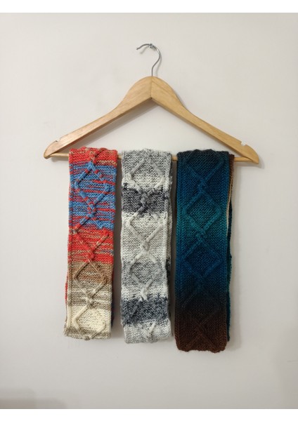 Renk Geçişli Ince Örgü Atkı El Örgüsü Akrilik Ombre Şal fırsatları