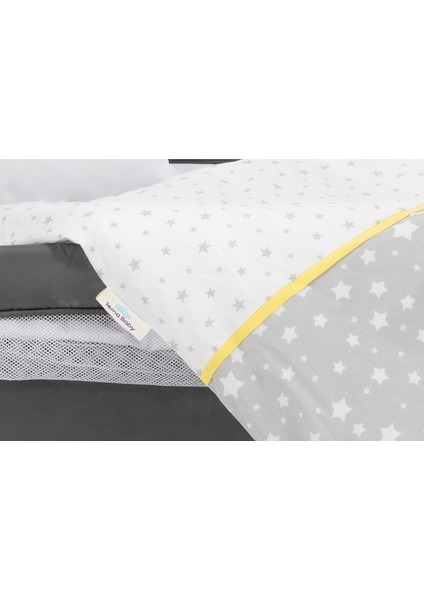 6 Parça Lüks Park Yatak Bebek Uyku Seti - Yıldızlı Geceler fiyatları