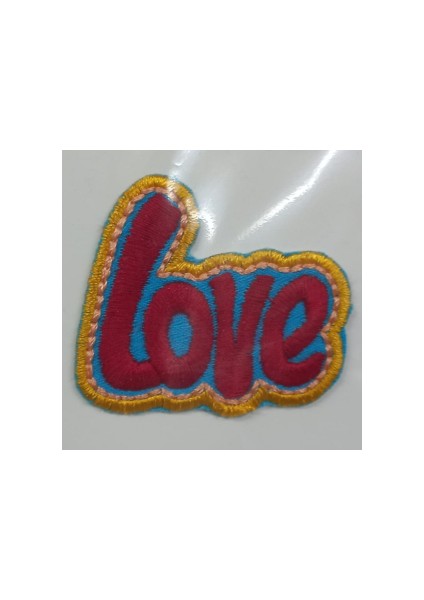 Aplike Ütü Ile Yapışan Love Arma 4x2 cm