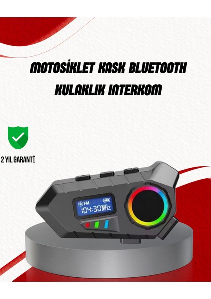 Suya Dayanıklı Bluetooth Interkom 5.4 Hoparlör 500MAH Batarya ve Fm Radyo Özel - BI001V-4YWWG