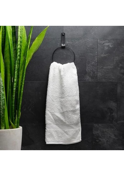 Deri Havlu Askısı, Ikili Metal Kulplu Havlu Askısı - Siyah modelleri