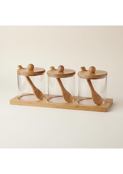 Bambu Standlı 3&apos;lü Cam Baharatlık, Borasilikat, Baharat Seti - Şık ve Fonksiyonel Bambu Standlı - Mutfakta Düzeni ve Lezzeti Bir Arada Yaşayın! fiyatları