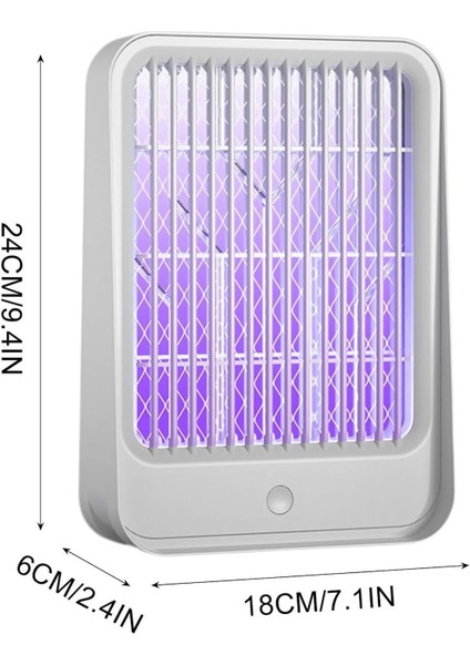 Elektrikli Sinek Kovucu USB Şarjlı Sessiz ve Etkili LED Işıklı Kapan